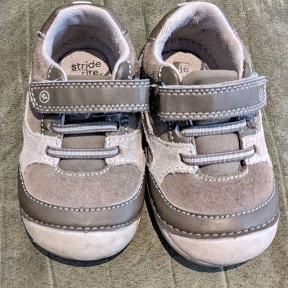 Stride Rite Gray and White Kids Sneakers